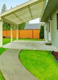 Decorative concrete path & patio in Dunedin by Dunners Concrete.