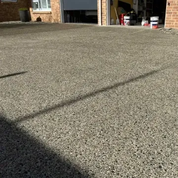 Before: Driveway selaing for added protection on this existing exposed aggregate surface, Caversham, Dunedin.