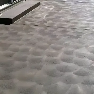 Stylish swirl finish concrete patio in Mosgiel.