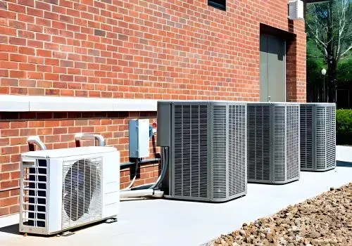 Concrete slab with new HVAC systems and generators in Anderson's Bay.