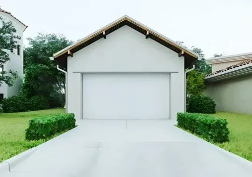 New concrete driveway leading to a garage carport in Fairfield.