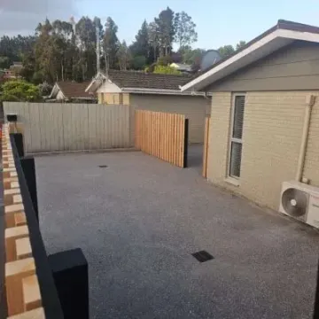 After: New exposed aggregate concrete driveway about 20m2, Abbotsford