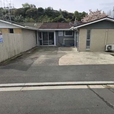 Before: Existing driveway before exposed aggregate upgrade, Abbotsford, Dunedin