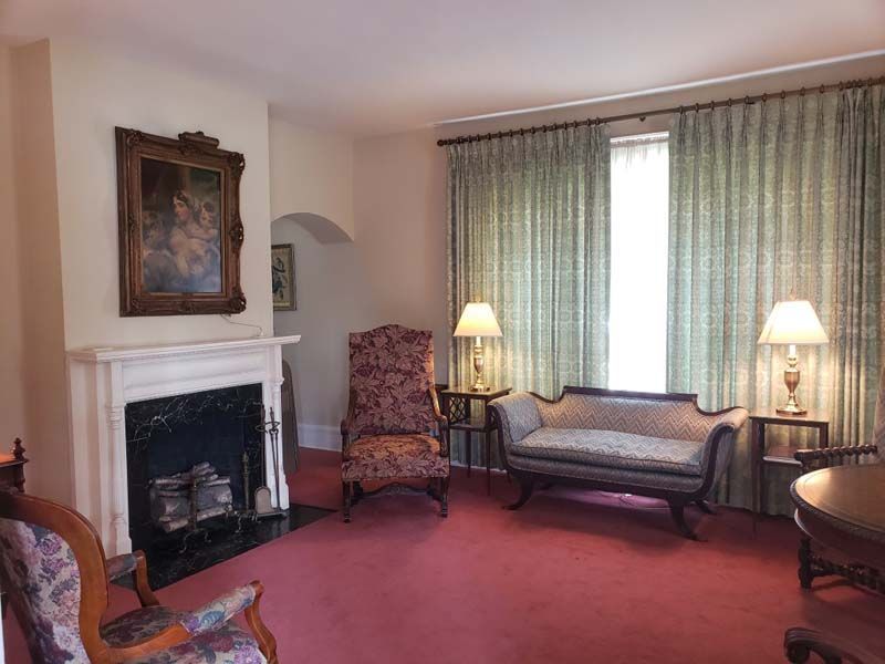 Several photos of exterior and interior of Tredway Funeral Home in Norwood, OH