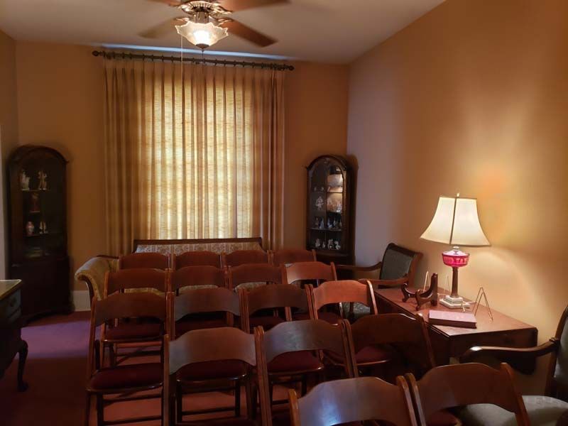 Several photos of exterior and interior of Tredway Funeral Home in Norwood, OH