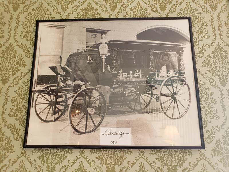 Several photos of exterior and interior of Tredway Funeral Home in Norwood, OH