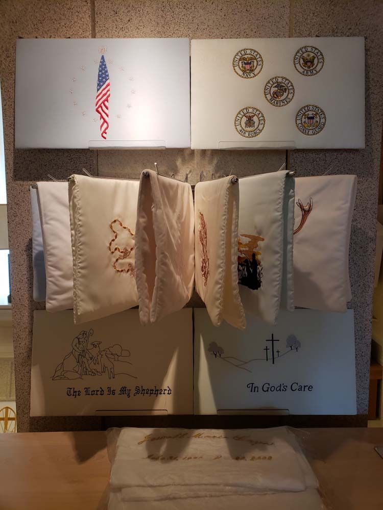 Several photos of exterior and interior of Tredway Funeral Home in Norwood, OH