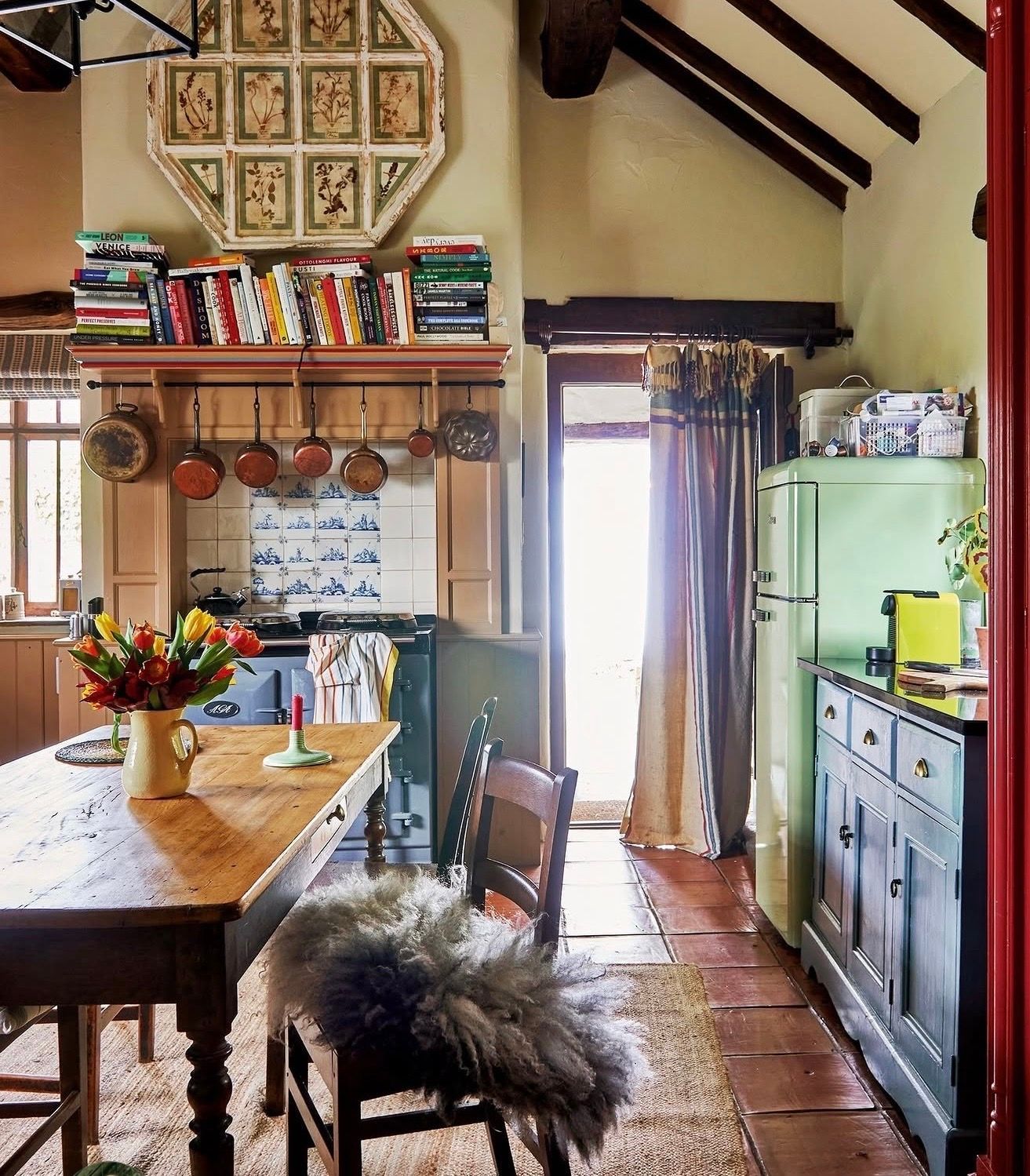 Small felted fleece rug by Deborah Griffin photographed by Claire Bingham for a commissioned editorial project, featured in magazines and on social media.