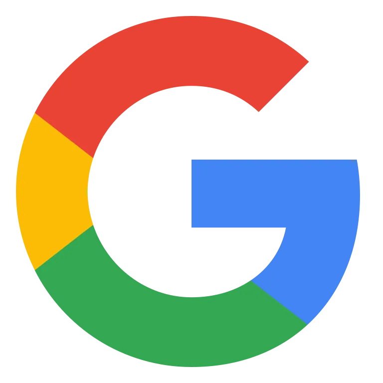 Logo Google : « G » coloré composé de segments bleus, rouges, jaunes et verts.
