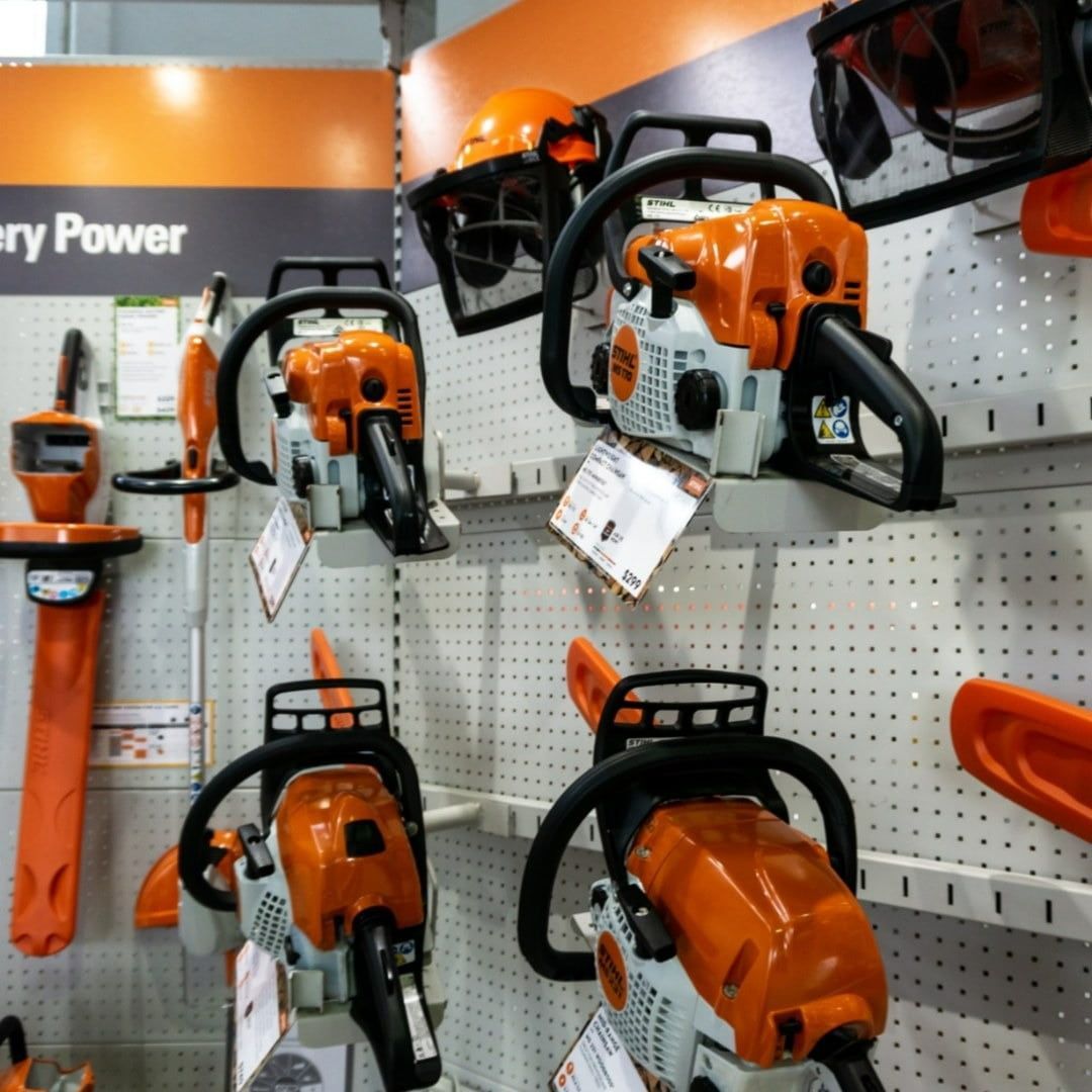 Two Stihl Pressure Washers Are Sitting Next To Each Other In A Store — Coastal Farm & Motorcycles In Innisfail, QLD