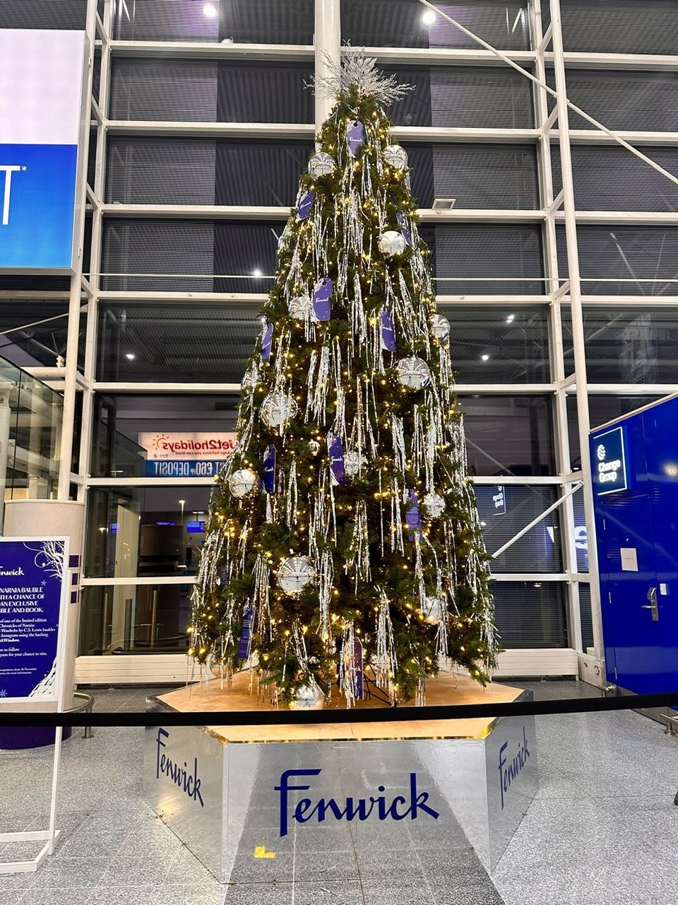 Newcastle Airport Fenwicks Christmas tree