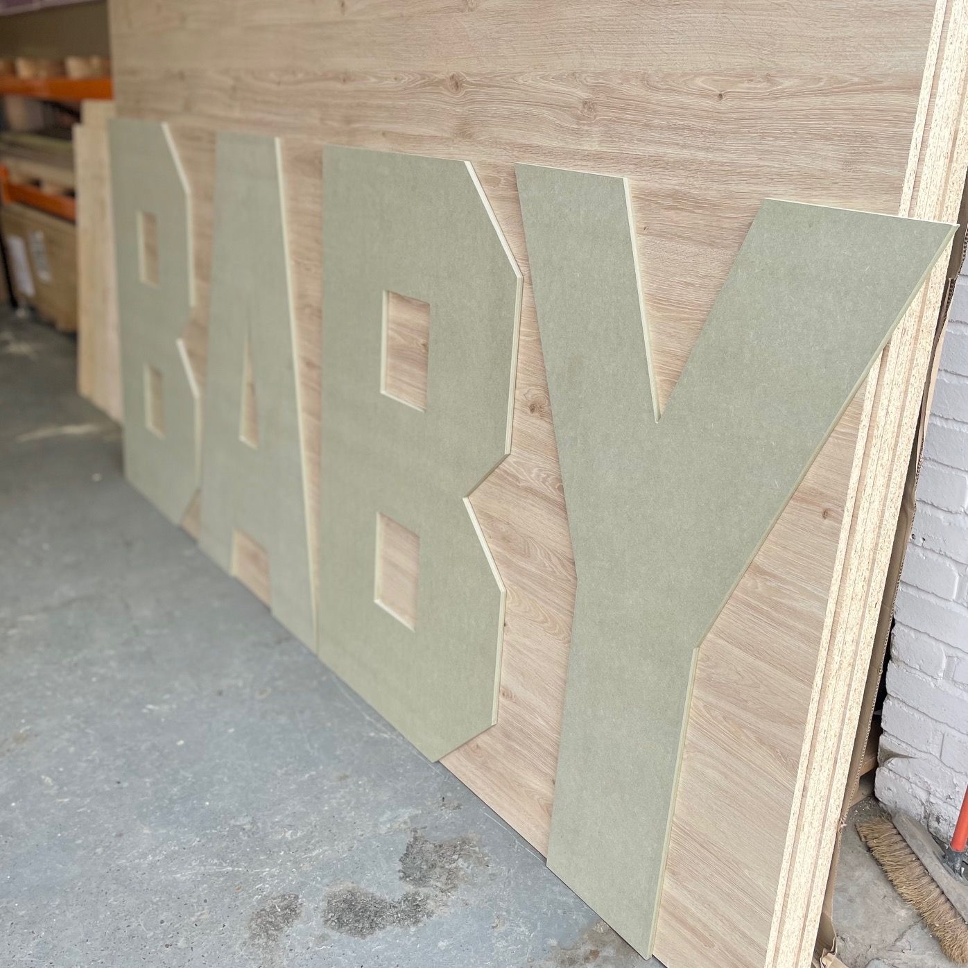 CNC cut event decor BABY sign