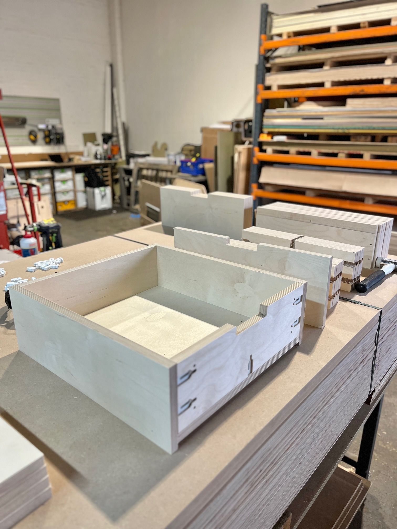 birch ply drawer boxes