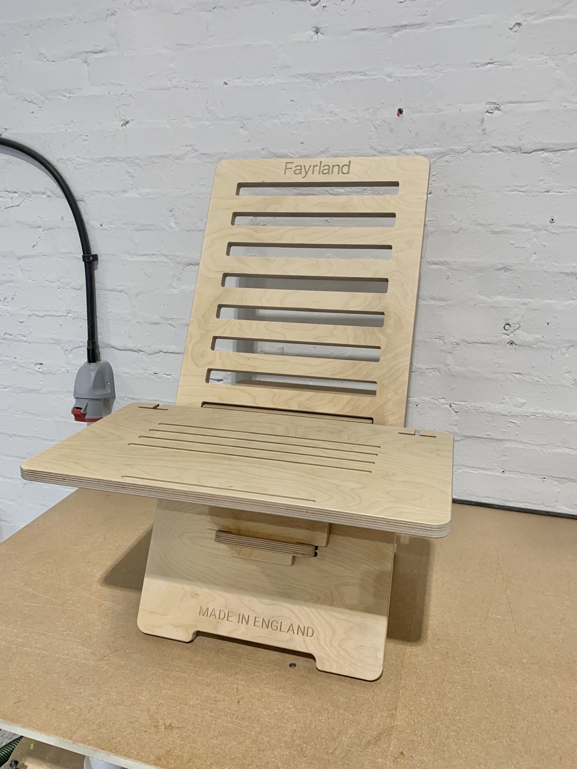 birch ply standing desk