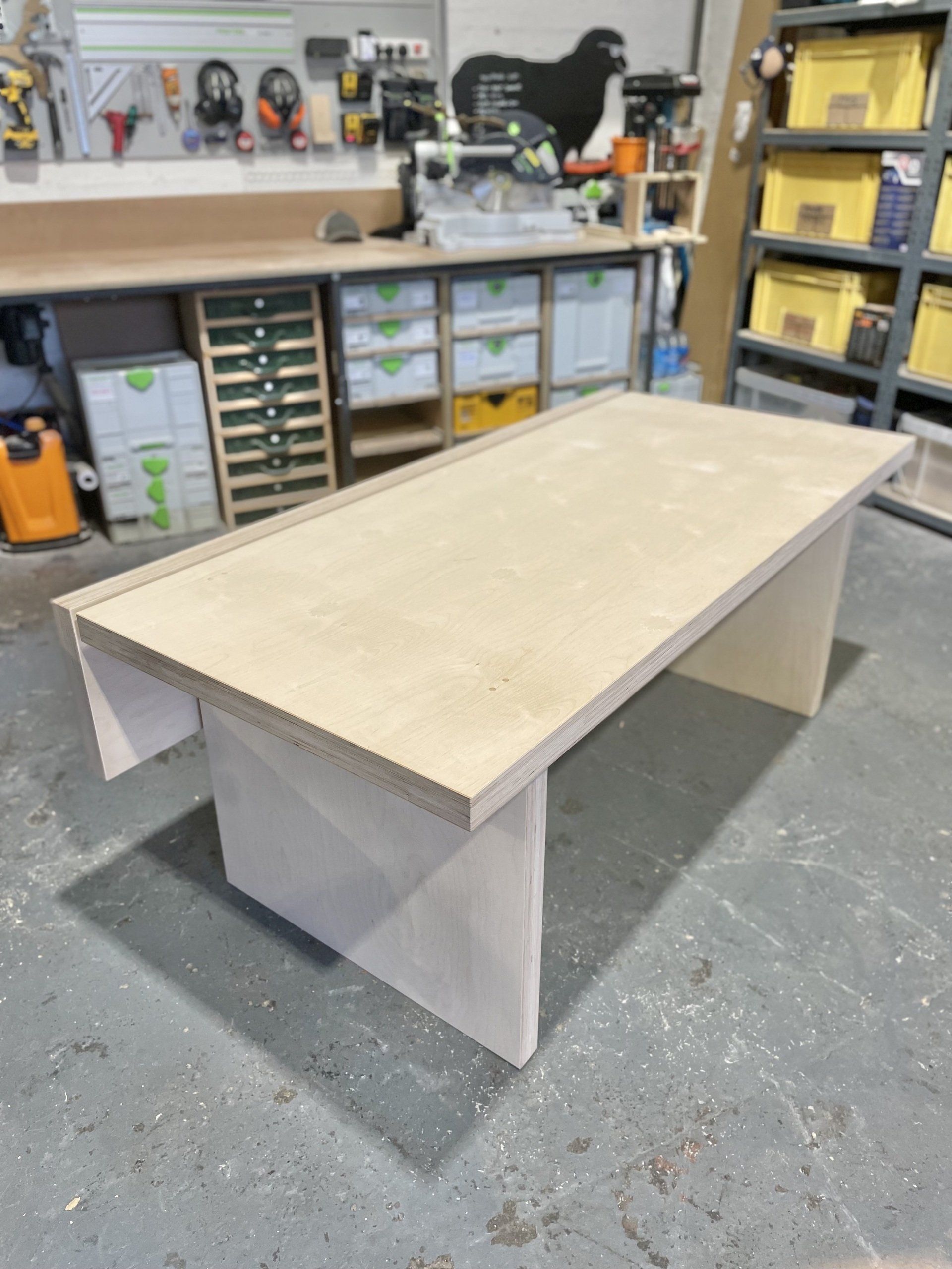 birch ply desk
