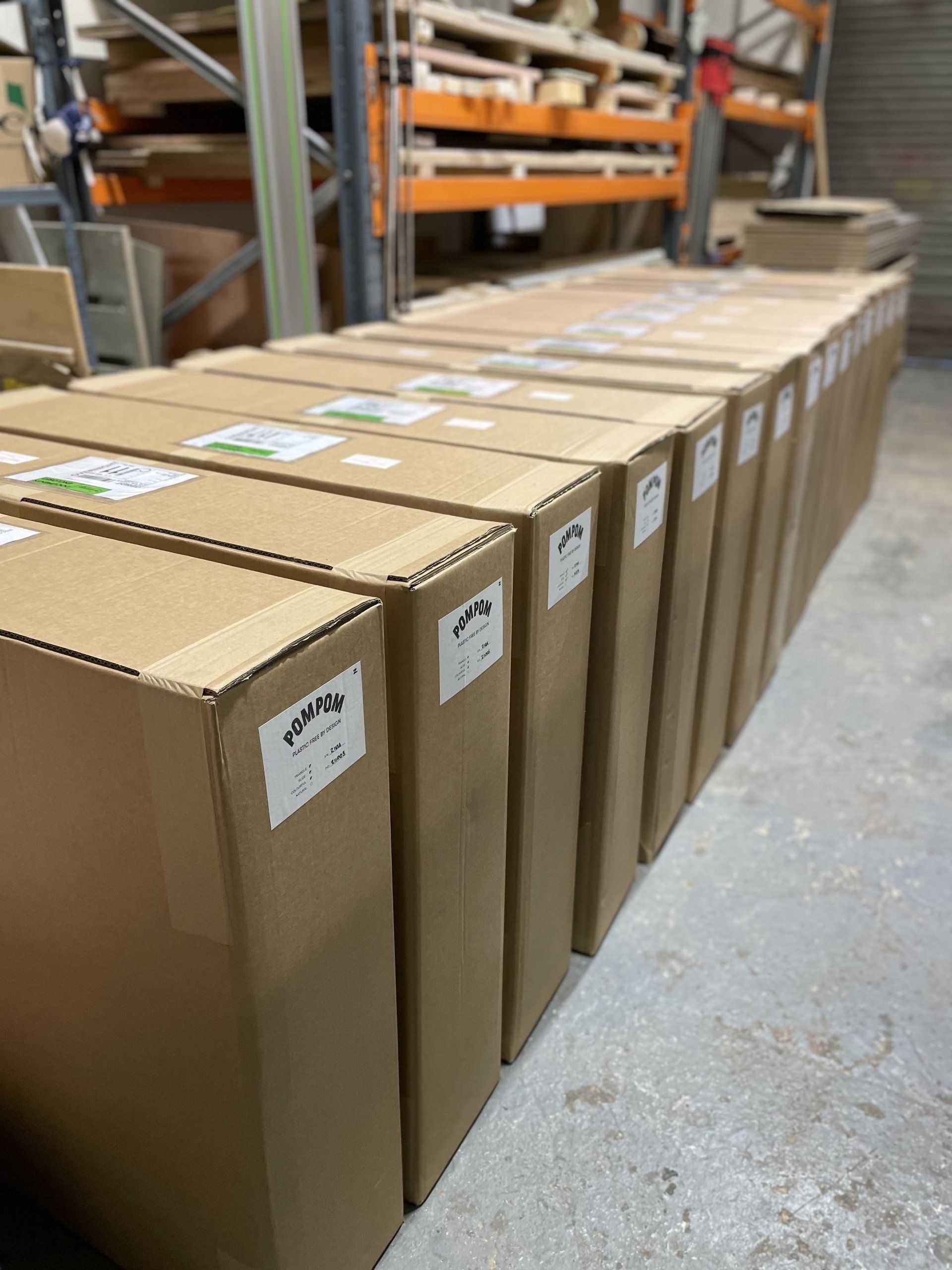 cardboard boxes ready for shipping