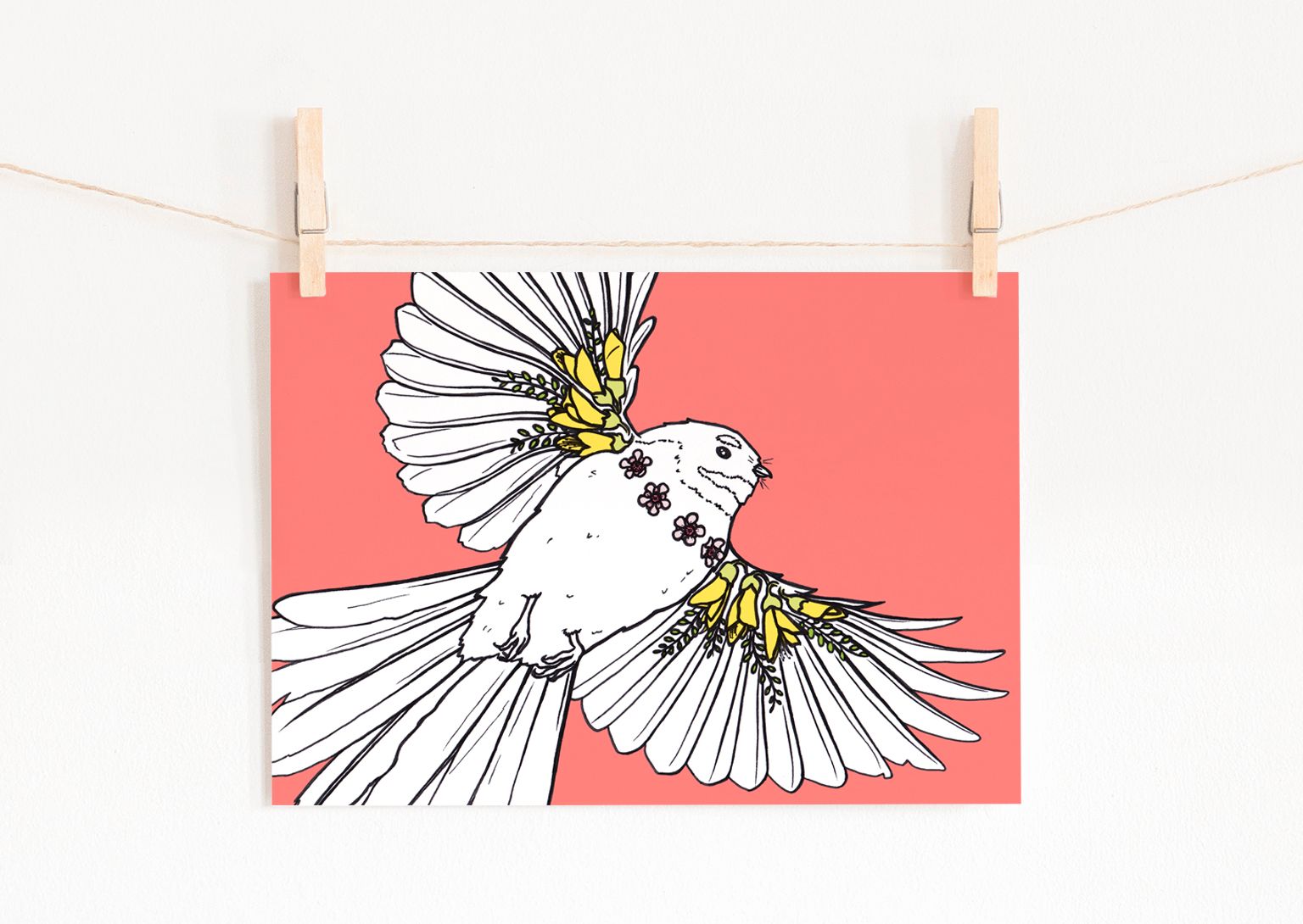 Proud Piwakawaka Fantail Fine Art Print