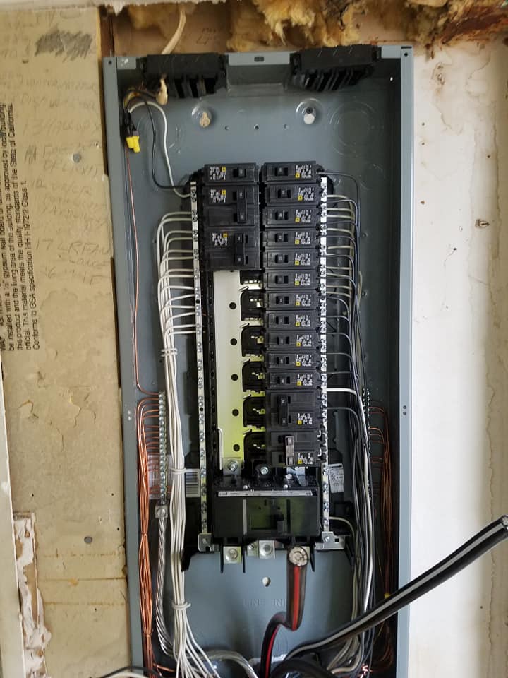 A close up of a electrical box on a wall