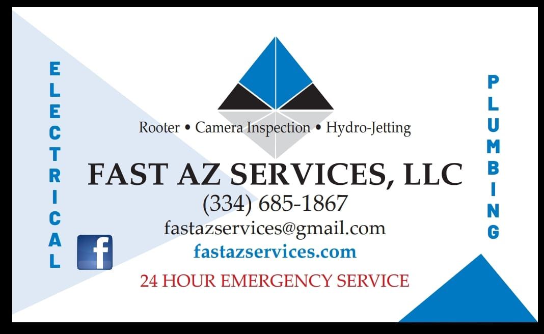 A business card for fast az services llc
