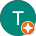 Green circular app icon with a white “T” and small orange star badge in the corner