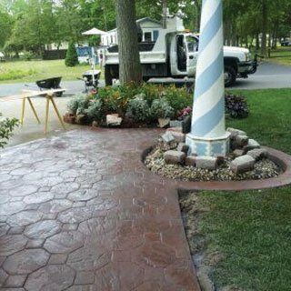 Stamped concrete path - Masonry work in Claymont, DE