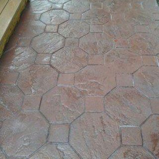 Stamped concrete hexagon pattern - Masonry work in Claymont, DE