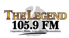 The logo for the legend 105.9 fm legendary music legendary personalities