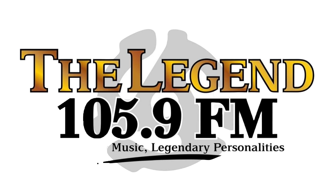 The logo for the legend 105.9 fm music legendary personalities