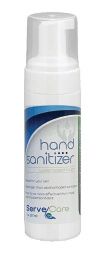 A bottle of hand sanitizer on a white background