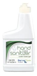 A bottle of hand sanitizer on a white background.