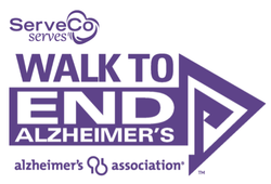 A logo for the walk to end alzheimer 's association