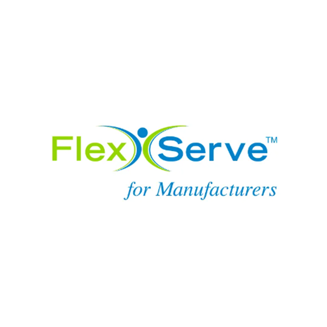 Flex serve for manufacturers logo on a white background