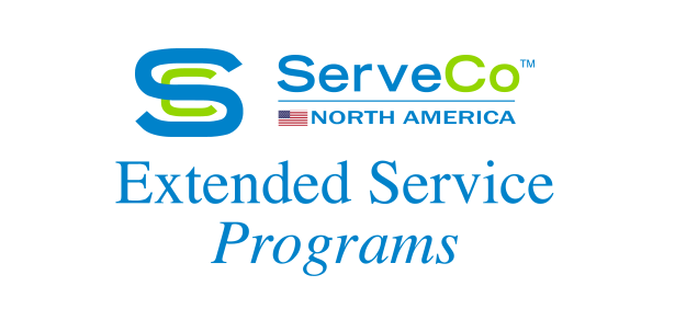 A logo for serveco north america extended service programs