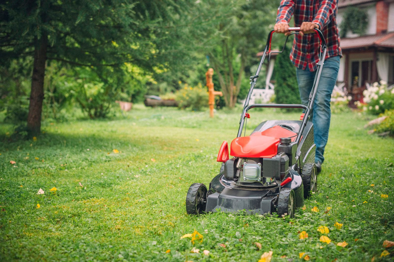 Man Using A Lawn Mower — Stewartville, MN — Complete Outdoor Service LLC