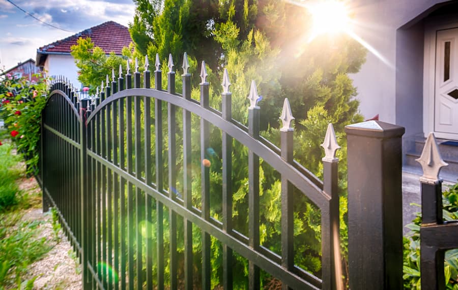 The Sun Is Shining Through The Trees Behind The Fence — A Betta Fence 'N' Yard In Port Macquarie, NSW