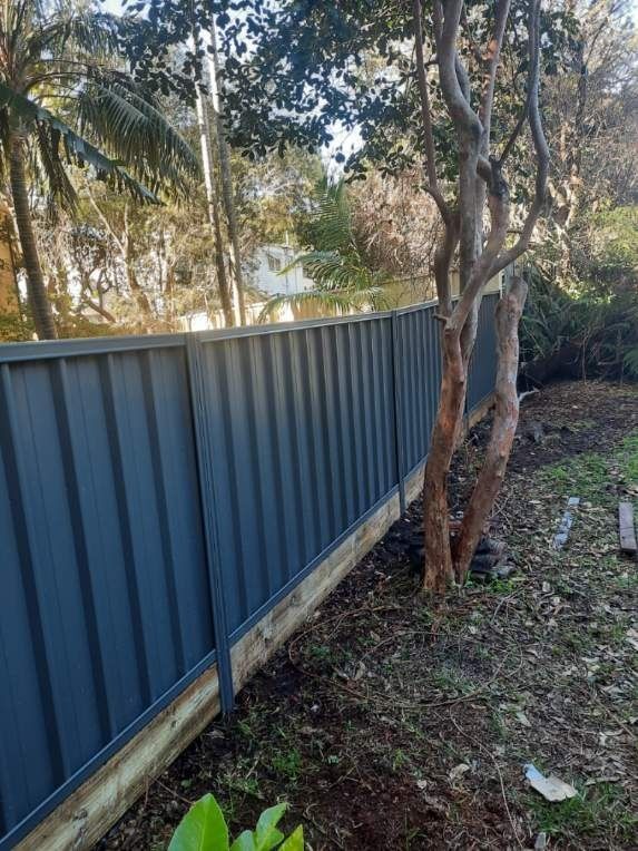 A Fence With A Tree In The Middle Of It In A Yard — A Betta Fence 'N' Yard In Wauchope, NSW