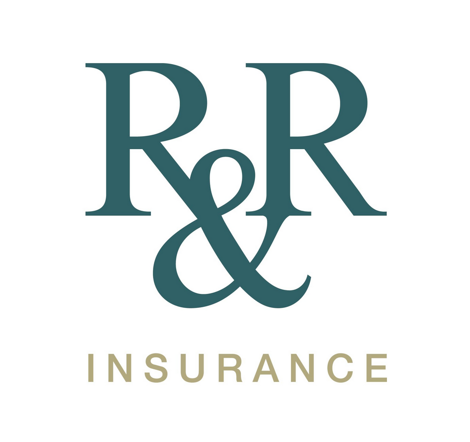 R & r insurance logo on a white background