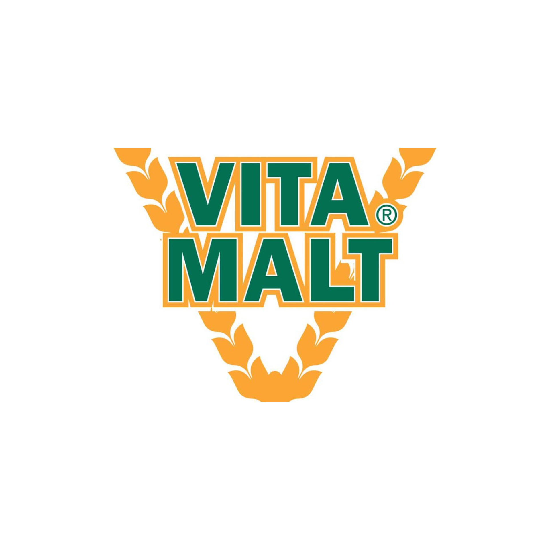 A logo for vita malt is shown on a white background