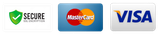 A secure mastercard visa and mastercard logo on a white background