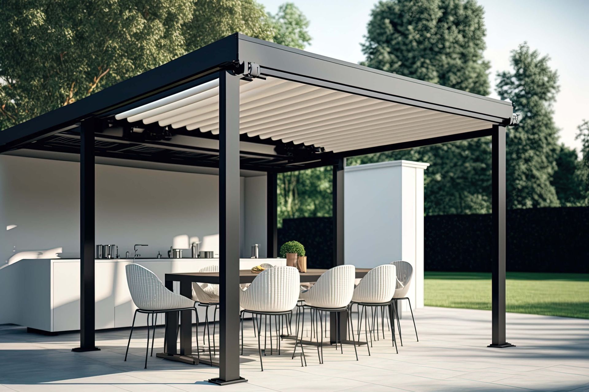 Awning Above Seating Area