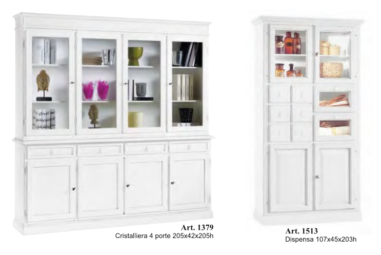 arredi con vetrina per soggiorno