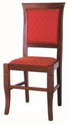 sedia con schienale in tessuto rosso