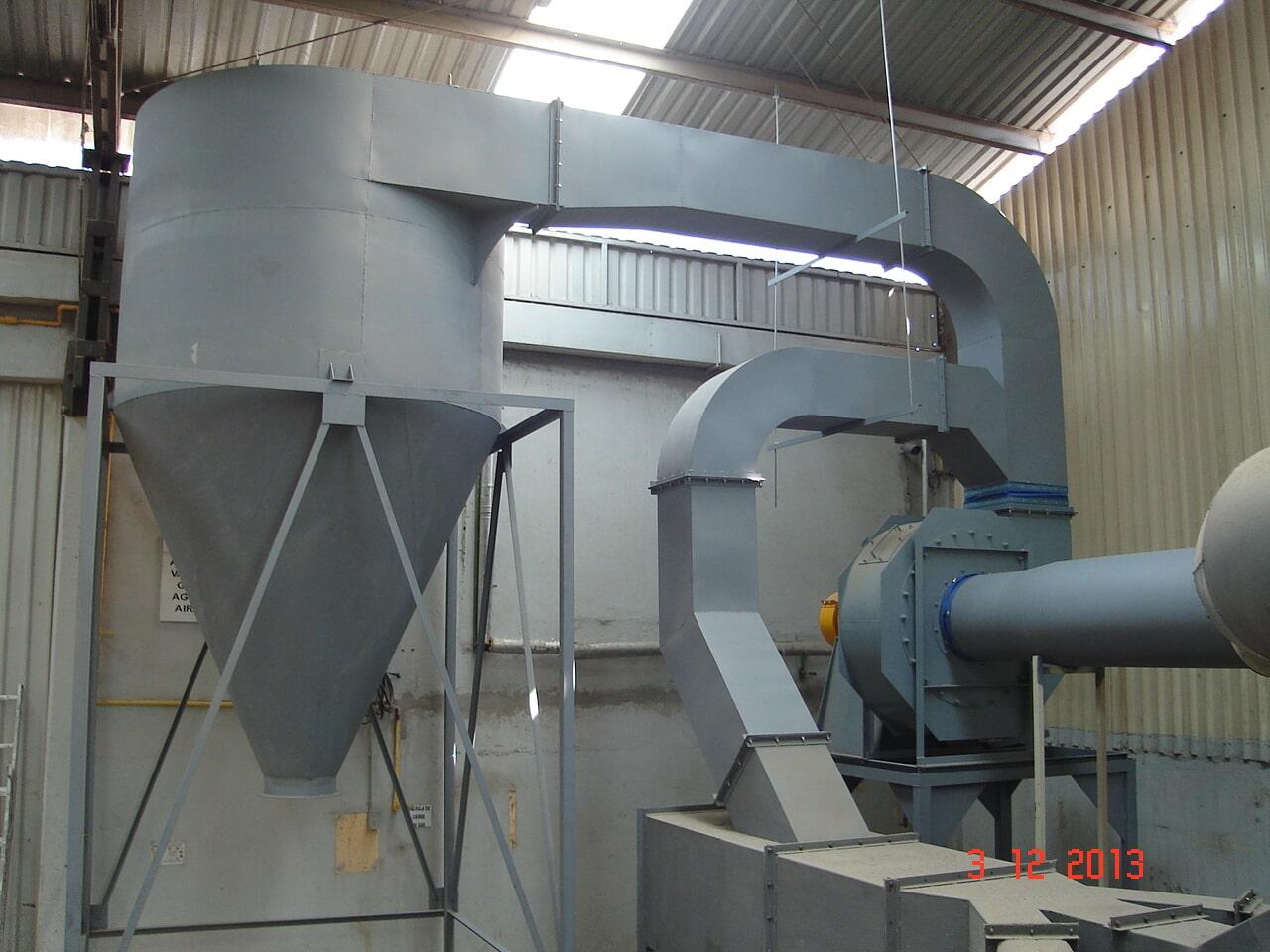 AIRTECH - Ciclón y extractor en secadora de croquetas