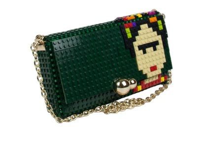 borse ,  bag and block, lego ,  fatti  a mano  ,  decoro  FRIDA  KALO 