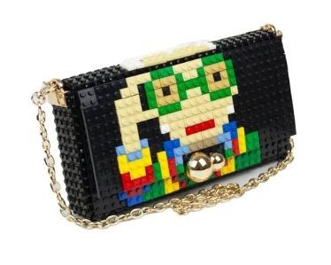 borse ,  bag and block, lego ,  fatti  a mano  ,  decoro  IRIS APFEL