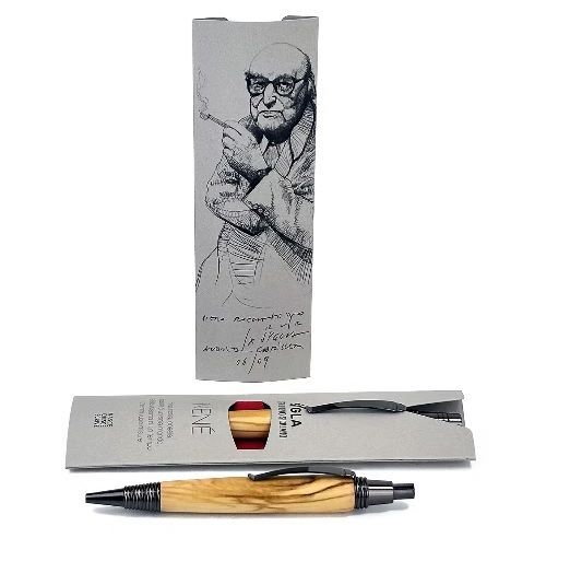 penna sygla  , in legno  di  ulivo , modello  nene , fatto a mano in sicilia