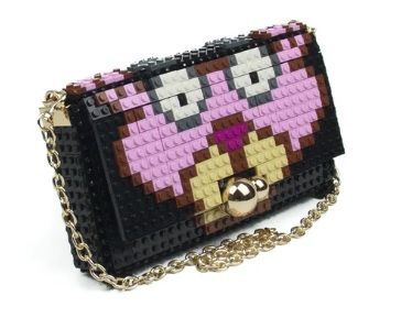 borse ,  bag and block, lego ,  fatti  a mano  ,  decoro  pantera  rosa 