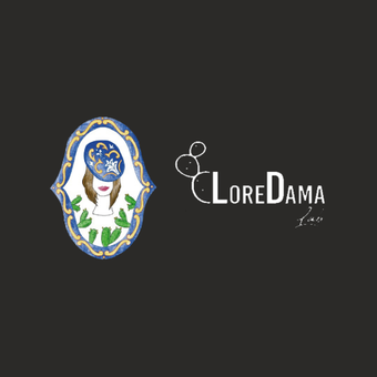 Un logo per loredama con l'immagine di una donna con un cappello