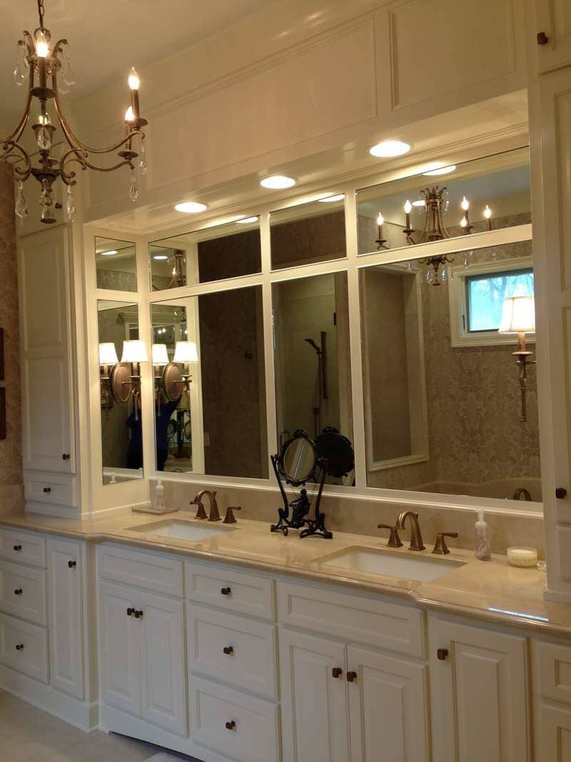 Window Glass — Mirror With Chandelier On Top in Jackson,MS