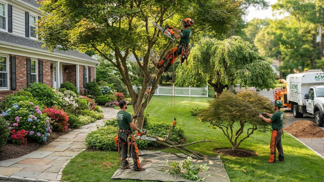 Avondale Tree Service Masters safely performing a tree trimming